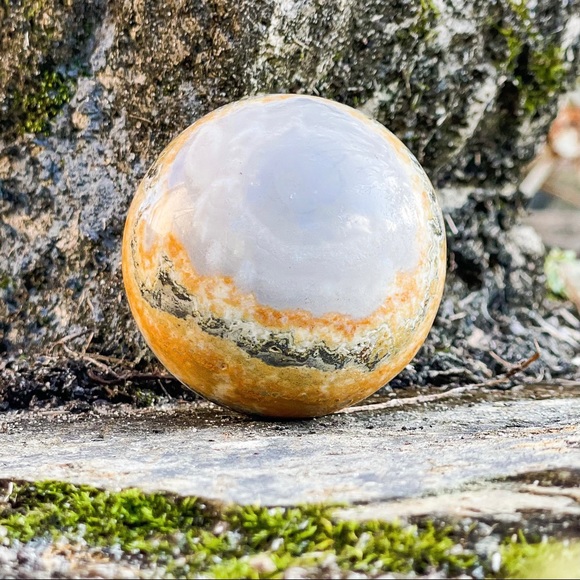 Bumble Bee Jasper 51 mm Sphere Orb mineral Decor - Picture 6 of 7